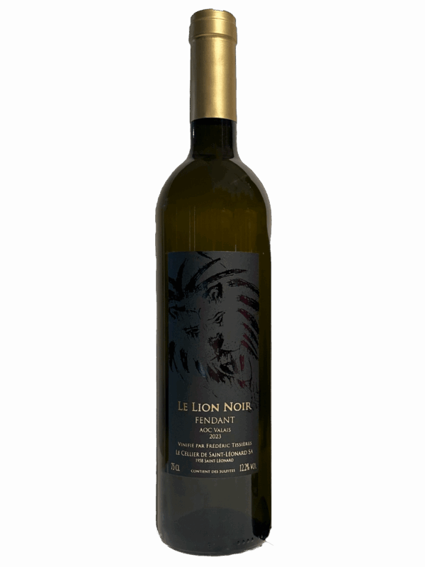 Bouteille de vin blanc Fendant en 75 cl, produite par le Cellier de St-Léonard en Valais